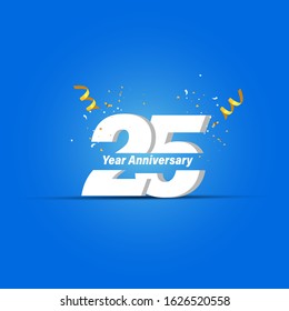 25 Years Anniversary Celebration Vector Template Design Illustration