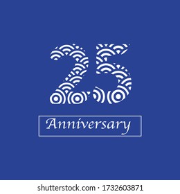 25 Jahre Jubiläumsfeier Vector Template Design Illustration