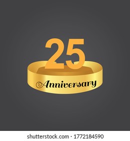 25 Years Anniversary Celebration Vector Template Design Illustration