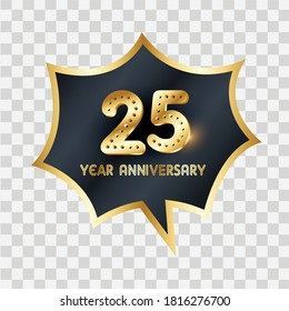 25 Years Anniversary Celebration Vector Template Design Illustration