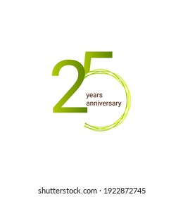 25 Years Anniversary Celebration Vector Template Design Illustration