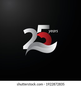 25 Years Anniversary Celebration Vector Template Design Illustration