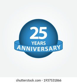 25 Years Anniversary Celebration Vector Template Design Illustration