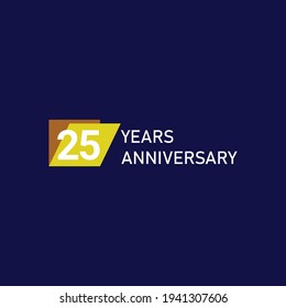 25 Years Anniversary Celebration Vector Template Design Illustration