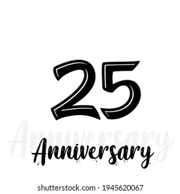 25 Years Anniversary Celebration Vector Template Design Illustration