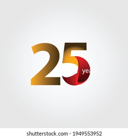 25 Years Anniversary Celebration Vector Template Design Illustration