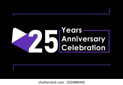 25 Years Anniversary Celebration Vector Template Design
