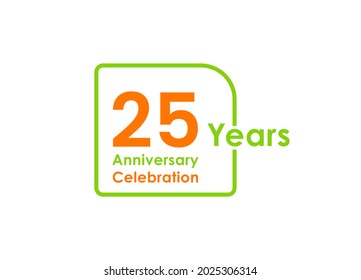 25 years anniversary celebration Vector Template Design Illustration