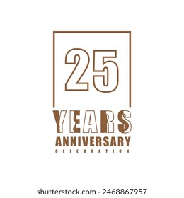 25 years anniversary celebration vector template design illustration