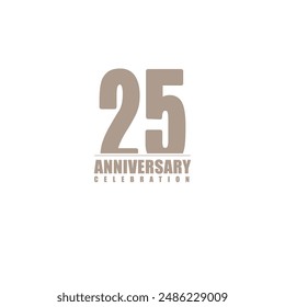 25 years anniversary celebration vector template design illustration 
