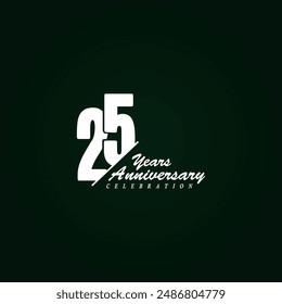 25 años celebración de aniversario Vector Plantilla diseño ilustración