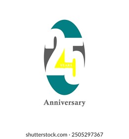 25 Jahre Jubiläumsfeier , Vektorvorlagen-Design-Illustration