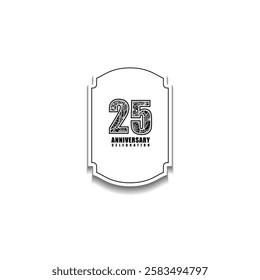 25 years anniversary celebration vector template design illustration
