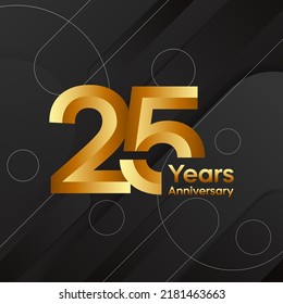 25 years anniversary celebrations logo design concept. Vector templates