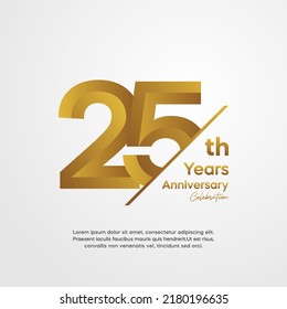 25 years anniversary design template. vector template illustration