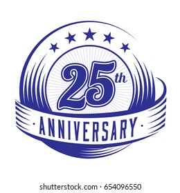 25 years anniversary design template. Vector and illustration. 25th logo.