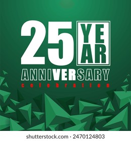 25 Years anniversary elebration vetor template design illustration