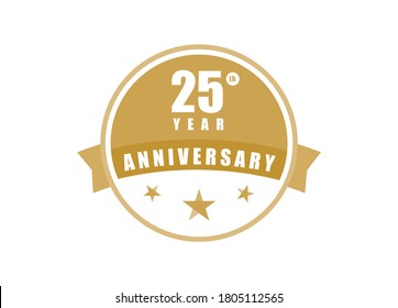 25 years anniversary Elegant badge design 