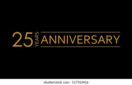 25 years anniversary icon. 25th birthday emblem. Anniversary design element. Vector illustration.