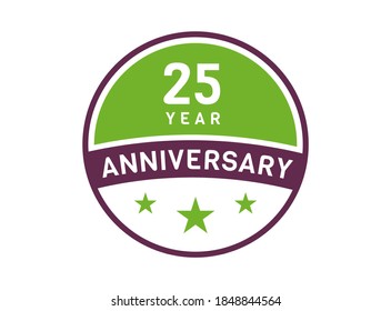 25 years anniversary image, 25 year Anniversary logo isolated on white background