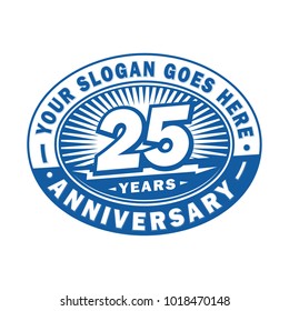 25 years anniversary. Anniversary logo design.
