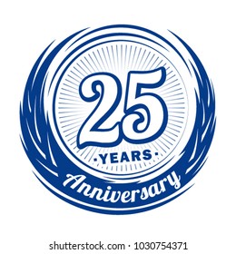 25 years anniversary. Anniversary logo design. 25 years logo.