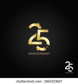 25 Years Anniversary Logo, Icon And Symbol Vector Illustration