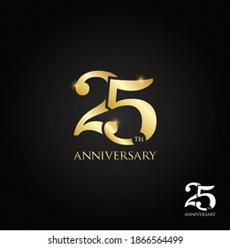 25 years anniversary logo, icon and symbol vector illustration