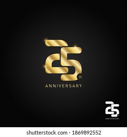25 years anniversary logo, icon and symbol vector illustration