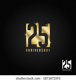 25 years anniversary logo, icon and symbol vector illustration