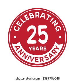 25 years anniversary logo template. Vector and illustration.