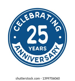 25 years anniversary logo template. Vector and illustration.