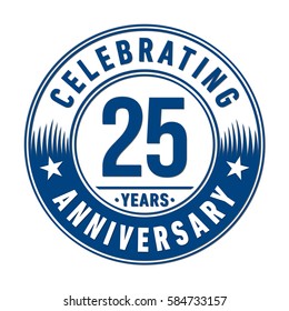 25 years anniversary logo template. Vector and illustration.