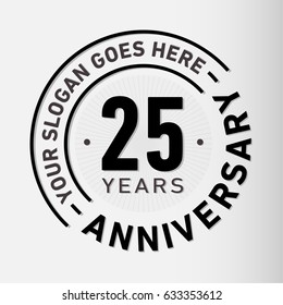25 years anniversary logo template. Vector and illustration.