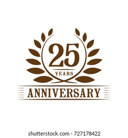25 years anniversary logo template. 