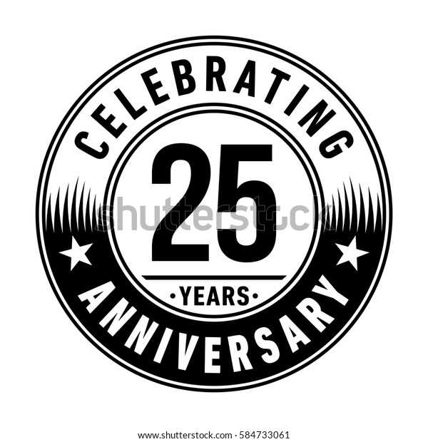 25 Years Anniversary Logo Template Vector Stock Vector (Royalty Free ...