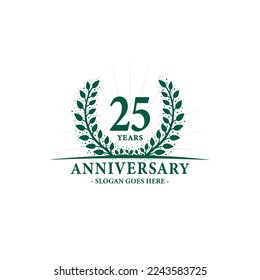 25 years anniversary logo. Vector and illustration.