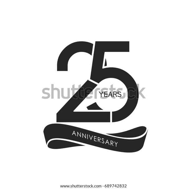 25 Years Anniversary Pictogram Vector Icon Stock Vector (Royalty Free ...