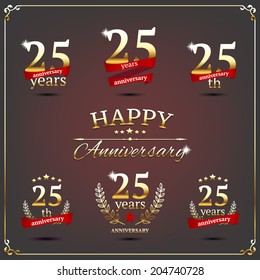 25 years anniversary signs collection