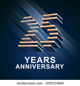 25 years anniversary vector icon,  logo. Graphic design element with nonstandard elegant font for 25th anniversary 