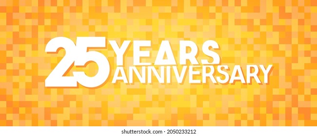 25 years anniversary vector logo, icon. Template design element, symbol with number for 25th anniversary card