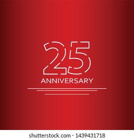 25 years anniversary vector, style  for celebration, logo template