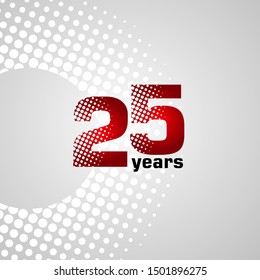 25 Years Anniversary Vector Template Design Illustration
