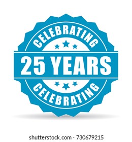 25 years celebrating vector icon on white background