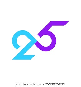 25 years creative logo vector eps