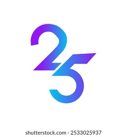 25 years creative logo vector eps