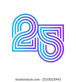 25 years creative logo vector eps