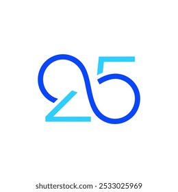 25 years creative logo vector eps