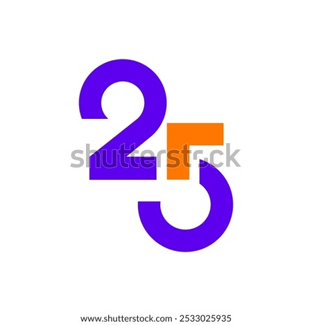 25 years creative logo vector eps