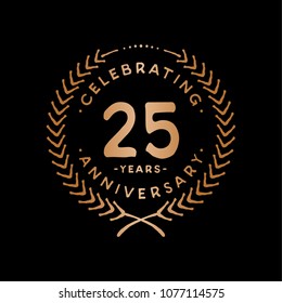 25 years design template. 25th vector and illustration.